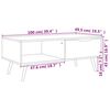 vidaXL Salontafel 100x49,5x43 cm bewerkt hout hoogglans wit