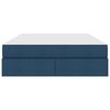 vidaXL Opbergbed met matras met matras Blauw 140 x 190 cm Polyester