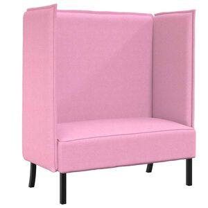 vidaXL Hoge Rug Bank 101cm Roze Stof