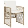 vidaXL 7-delige Tuinset met kussens poly rattan beige