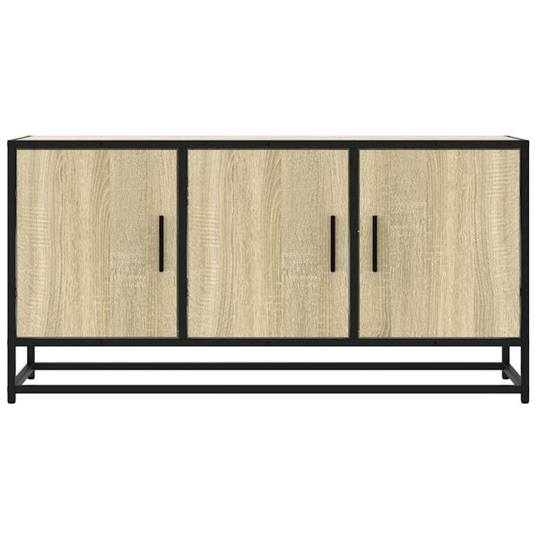 vidaXL Tv-meubel 100x35x50 cm bewerkt hout metaal sonoma eikenkleurig