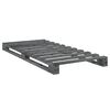 vidaXL Bedframe met hoofdbord massief grenenhout grijs 90x200 cm