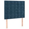 vidaXL Boxspring met matras fluweel donkerblauw 80x200 cm