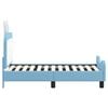 vidaXL Peuterbedframe met hoofdbord Blauw 70 x 140 cm PU