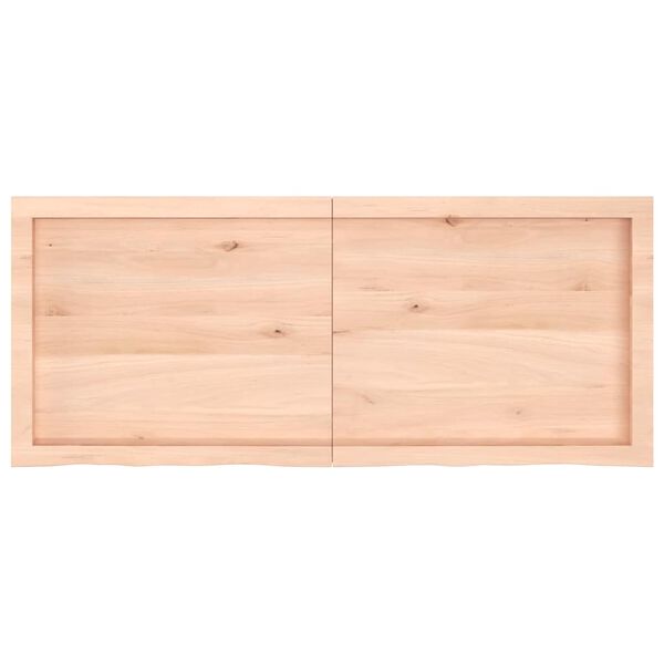 vidaXL Tafelblad 120x50x(2-6) cm onbehandeld massief eikenhout