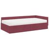 vidaXL Hoekbedframe met Matras Anders met hoofdeinde 2 pcs Grijs Stof