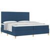 vidaXL Boxspringbed met hoofdeinde Blauw 200 x 200 cm Stof