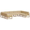 vidaXL Buiten bankenset 9 st Wit en Beige