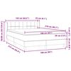vidaXL Boxspring met matras fluweel donkerblauw 160x210 cm