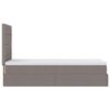 vidaXL Ottoman bed met matras 80x200cm stof taupe