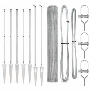 vidaXL Gecombineerd draadhek met spikes 10 x 1,4 m (B x H)