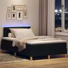 vidaXL LED Box Spring Bed met matras met LED Zwart 120 x 190 cm Stof