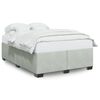 vidaXL Bedframe zonder matras 160x200 cm fluweel lichtgrijs