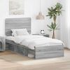 vidaXL Bedframe Grijs Sonoma 90 x 200 cm Massief grenenhout