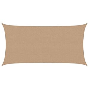 vidaXL Zonnezeil 160 g/m&sup2; 2,5x5 m HDPE taupe