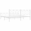 vidaXL Bedframe met hoofd- en voeteneinde metaal wit 200x200 cm