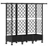 vidaXL Verhoogd Bed met Trellis en Dak Zwart 164 x 40 x 127 cm PP
