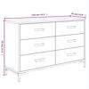 vidaXL Dressoir 110x35x70 cm massief grenenhout zwart