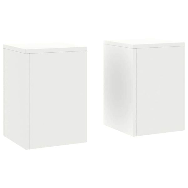 vidaXL Plantenstandaard 2 pcs Wit 24 x 24 x 35 cm Staal
