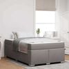 vidaXL Bedframe met matras Taupe 120 x 200 cm Stof