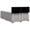 vidaXL Boxspring met matras stof lichtgrijs 140x200 cm