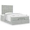 vidaXL Ottoman bed met matrassen 120x200cm fluweel lichtgrijs