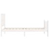 vidaXL Bedframe zonder matras massief grenenhout wit 90x190 cm