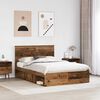 vidaXL Bedframe met hoofdeinde Oudhout 140 x 200 cm Massief grenenhout