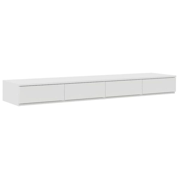 vidaXL Bedlades met lade Wit 160 x 36,5 x 16,5 cm Bewerkt hout