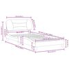 vidaXL Bedframe zonder matras "Hvar" stof donkergrijs 100x203 cm