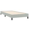 vidaXL Boxspring met matras en LED fluweel lichtgrijs 80x220 cm