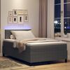 vidaXL Boxspring bed Lichtgrijs en wit. 193 x 120 x 88 cm