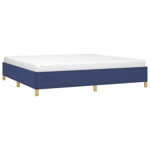 vidaXL Bedframe zonder matras stof blauw 200x200 cm