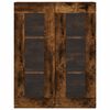 vidaXL Hoge kast 69,5x34x180 cm bewerkt hout gerookt eikenkleurig
