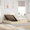 vidaXL Opbergbed met matras met matras Cr&egrave;me 180 x 200 cm Polyester