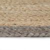 vidaXL Vloerkleed handgemaakt met grijze rand 90 cm jute