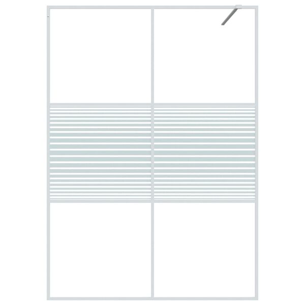 vidaXL Inloopdouchewand 140x195 cm transparant ESG-glas wit