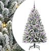 vidaXL Kunstkerstboom 150 cm 150 LED's Warmwit PVC en staal