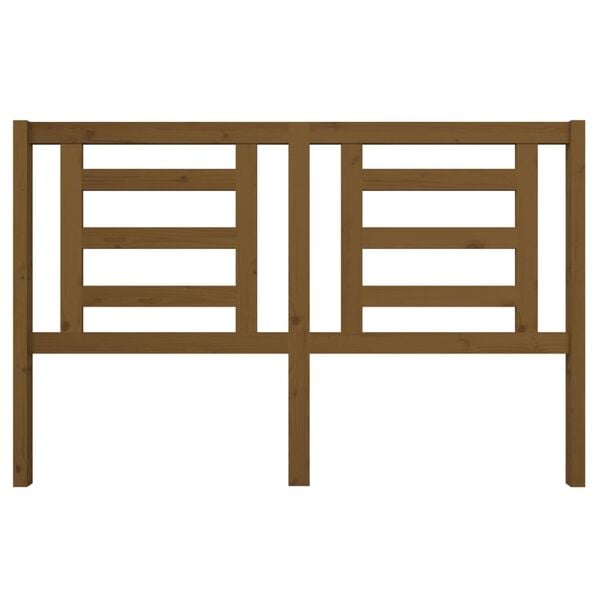 vidaXL Hoofdbord 156x4x100 cm massief grenenhout honingbruin