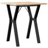 vidaXL Eettafel Y-frame 60x60x75 cm massief grenenhout en staal
