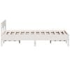 vidaXL Bedframe zonder matras massief grenenhout wit 135x190 cm
