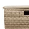 vidaXL 9-delige Loungeset met kussens poly rattan beige