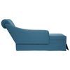 vidaXL Chaise longue met bolster en rechterarmleuning fluweel blauw