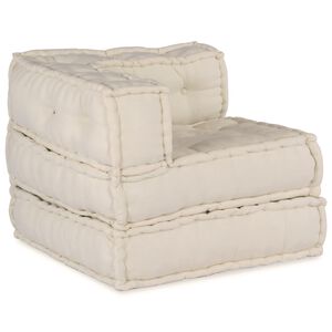 vidaXL Modulair Sofabet 3 pcs Cr&egrave;mekleurig Stof
