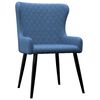 vidaXL Eetkamerstoelen 2 st stof blauw