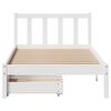 vidaXL Bedframe zonder matras massief grenenhout wit 75x190 cm