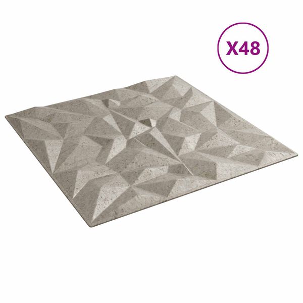 vidaXL Wandpanelen 48 pcs Amethist Beton 50 x 50 cm XPS Schuim