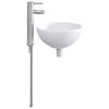 vidaXL Badkamer Waskom Chroom 32 x 32 x 13 cm Metaal