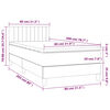 vidaXL Boxspring met matras en LED fluweel roze 80x200 cm