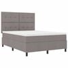 vidaXL Boxspring bed met matras met LED Taupe 140 x 200 cm Stof